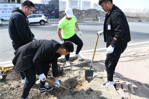 我校志愿者圆满完成“青春心向党·建功新时代” 全市青少年大型公益植树活动